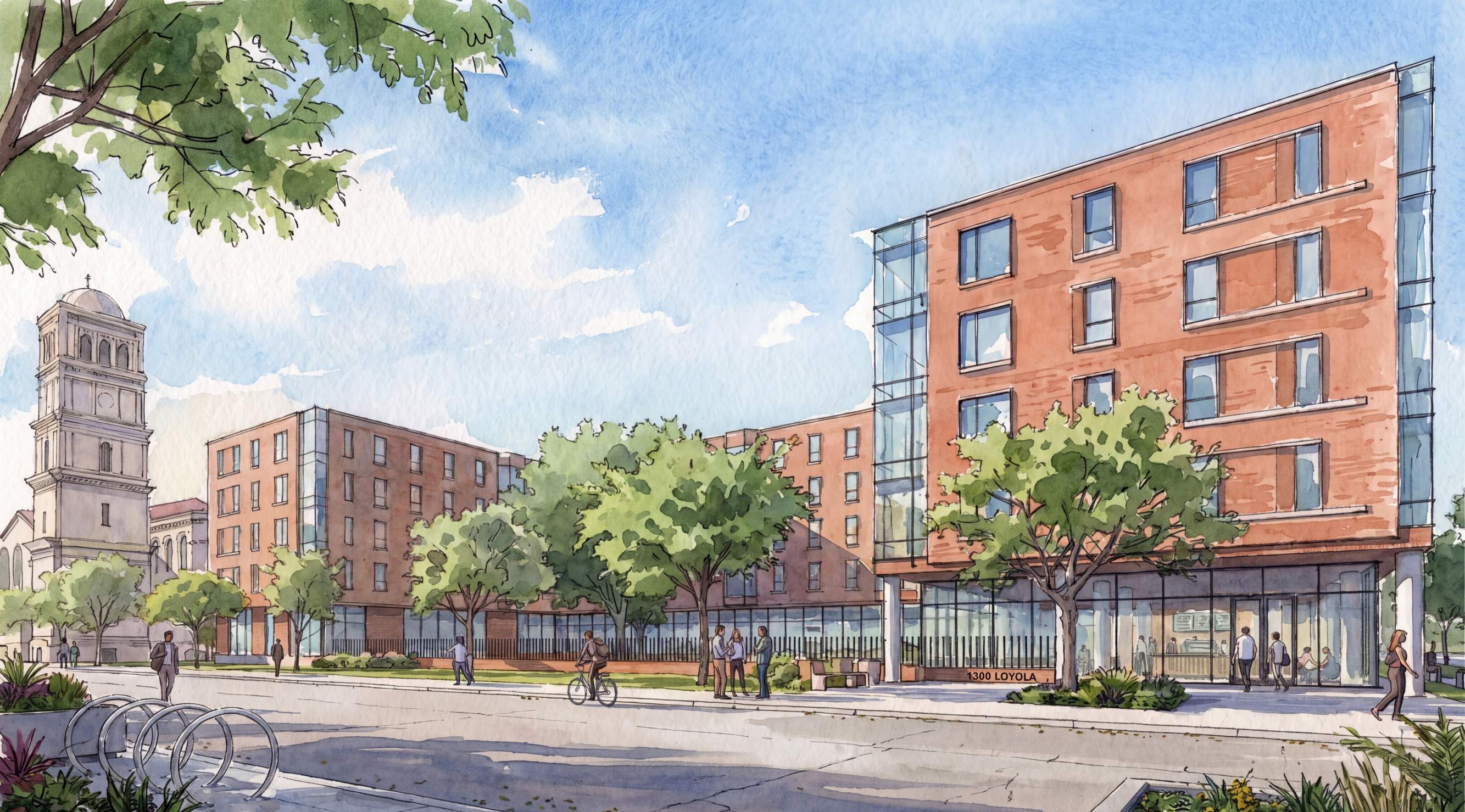 rendered image of 1300 W. Loyola Avenue student apartments